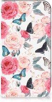 Flipcase Cadeautjes voor Moederdag Geschikt voor iPhone 15 Smartphone Hoesje Butterfly Roses