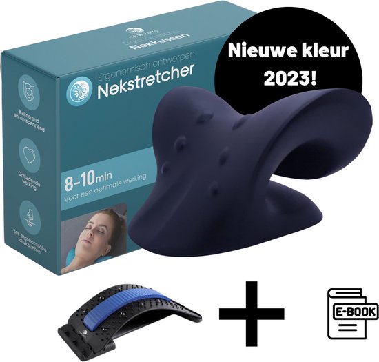 Foto: New2075 improve your wellness backstretcher nekstretcher rug corrector zwart body package zwart