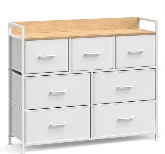Signature Home Commode kast - 7 stoffen laden met handgrepen - metalen ...