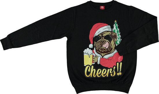 Heren winterjas zwart mannen vrouwen Kerstmis winter top blouse warm lange mouwen stijlvolle print sweatshirt casual grappige print blouse trui kledingzak reizen, rood, 3XL