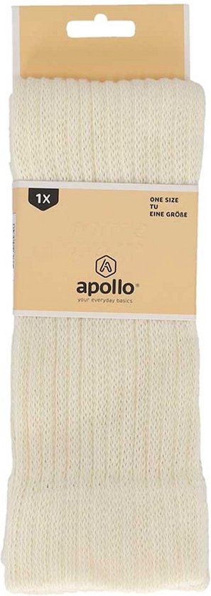 Apollo - Beenwarmers Dames Ribbed - Offwhite - One Size - Beenwarmers - Apollo
