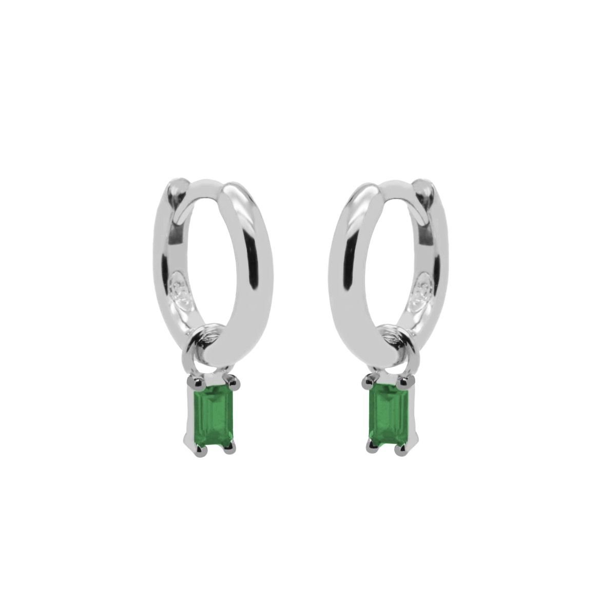 Karma Oorhangers square baguette Groen
