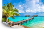 Fotobehang Tropische Vakantiehuizen Op De Malediven - Vliesbehang - 360 x 240 cm