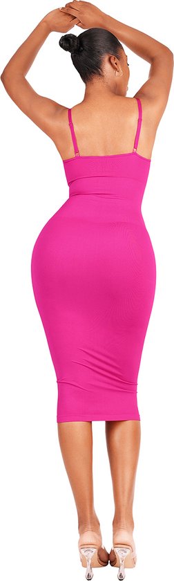 Style Solutions |Seamless Maxi Dress Jurk | Corrigerende Bodycon | One17 Roze XS/S