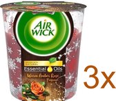 Airwick Geurkaars Essential Oils – Warm Amber Rose - Voordeelverpakking 3 stuks