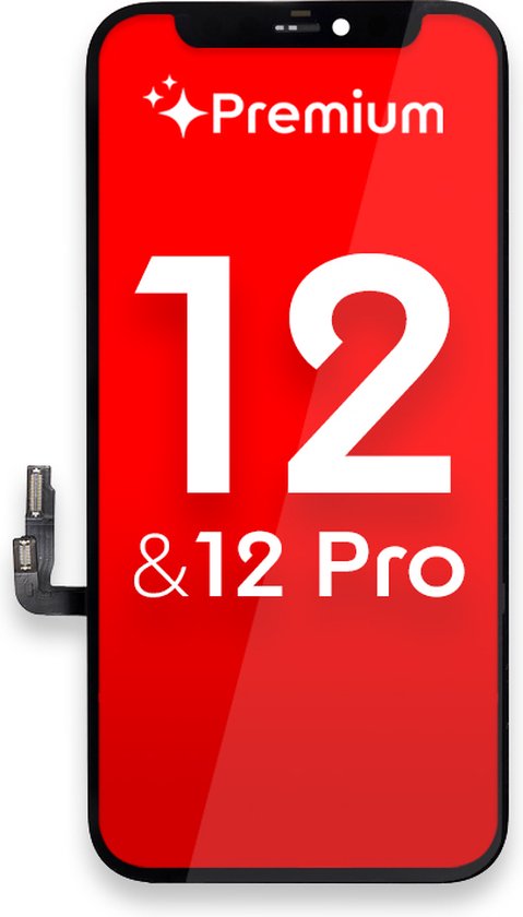 DTD Scherm voor iPhone 12/iPhone 12 Pro LCD 6,1 inch vervangend scherm, FHD 3D touchscreen, digitizer, montageframe en reparatieset