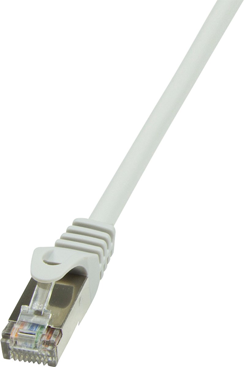 LogiLink CP2092S RJ45 Netwerkkabel, patchkabel CAT 6 F/UTP 10.00 m Grijs Snagless 1 stuk(s)