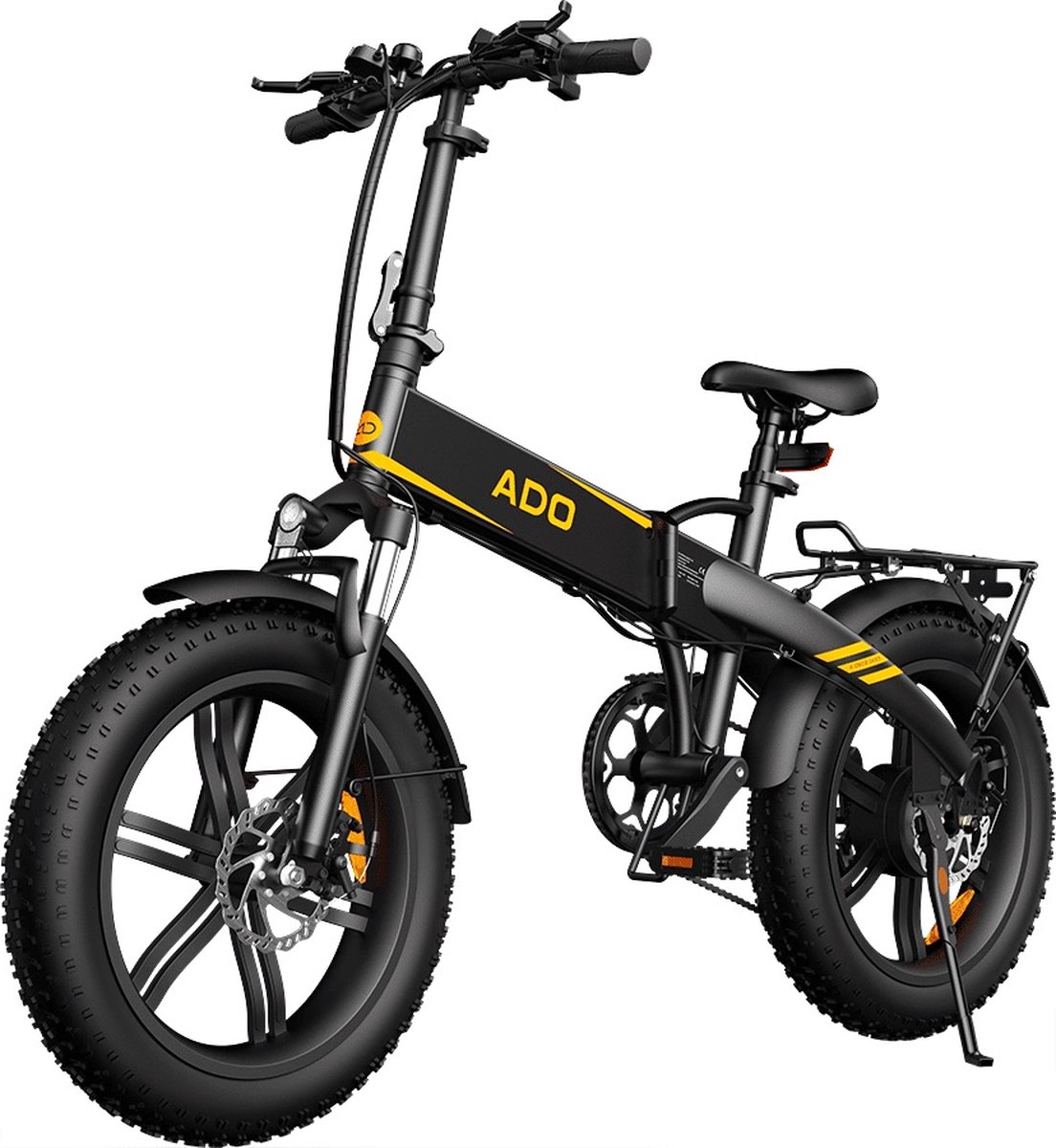 ADO A20FXE- E Bike - Elektrische Fatbike - 20 Inch - Max. 25km/h - 250W - 10.4AH - Shimano 7 Speed - Zwart