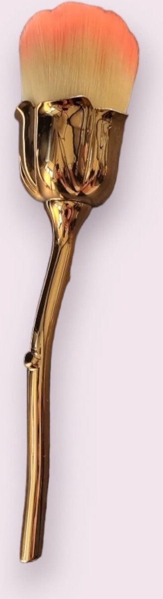 AliRose - Flower MakeUp Brush - Luxe make-up Borstel - OranjeGoud