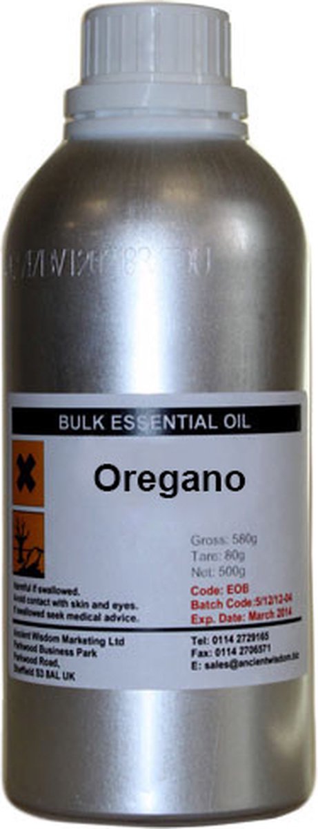 Goedkoopste Etherische Olie Oregano 500ml - 100 Essentiële Oregano Olie - Etherische Oliën in Bulk - Aromatherapie - Diffuser Olie