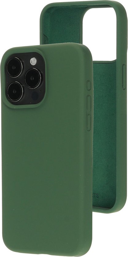 Coque en silicone Mobiparts Apple iPhone 15 Pro Max - Verte