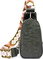 YONO Crossbody Bag Azteca Design - Sac à bandoulière - Sac à bandoulière - Sac à dos antivol - Femme - Vert foncé