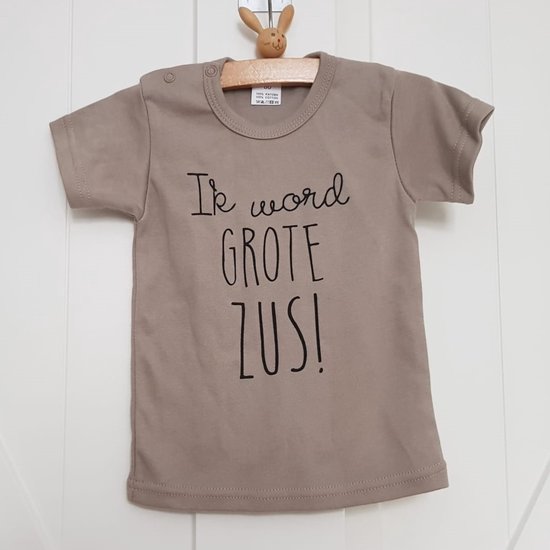 shirt zus kort beige zwart 98