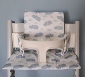 LITTLE-BUNNY kussenset voor STOKKE Tripp Trapp stoel - Nijlpaard - stoelkussen - rugkussen en zitkussen - baby kussen