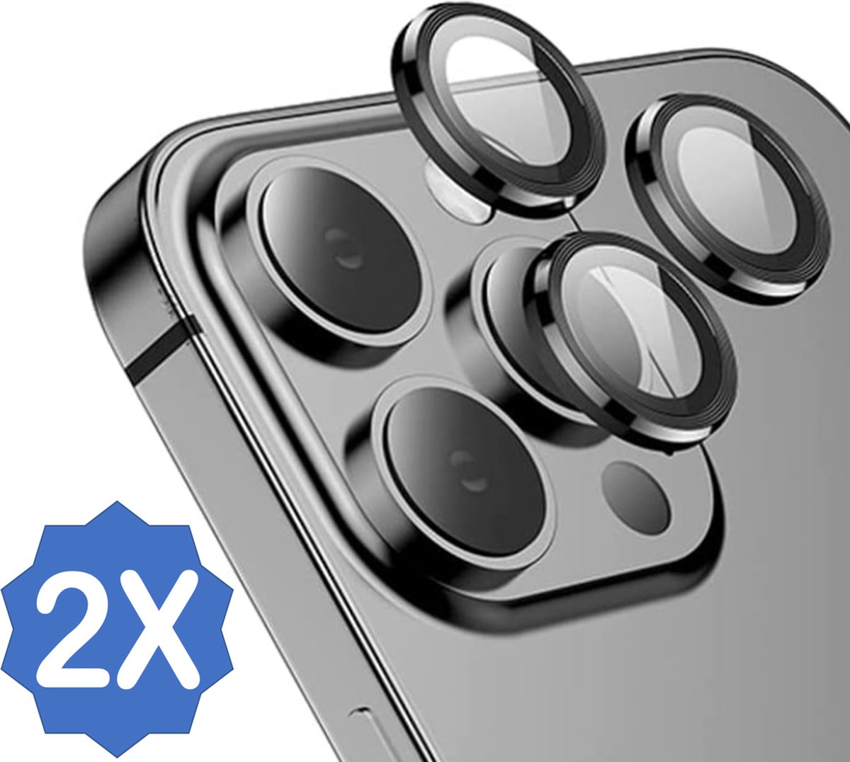 2x Camera Screenprotector geschikt voor iPhone 15 Plus - Screen Protector Gehard Glas Camera Cover