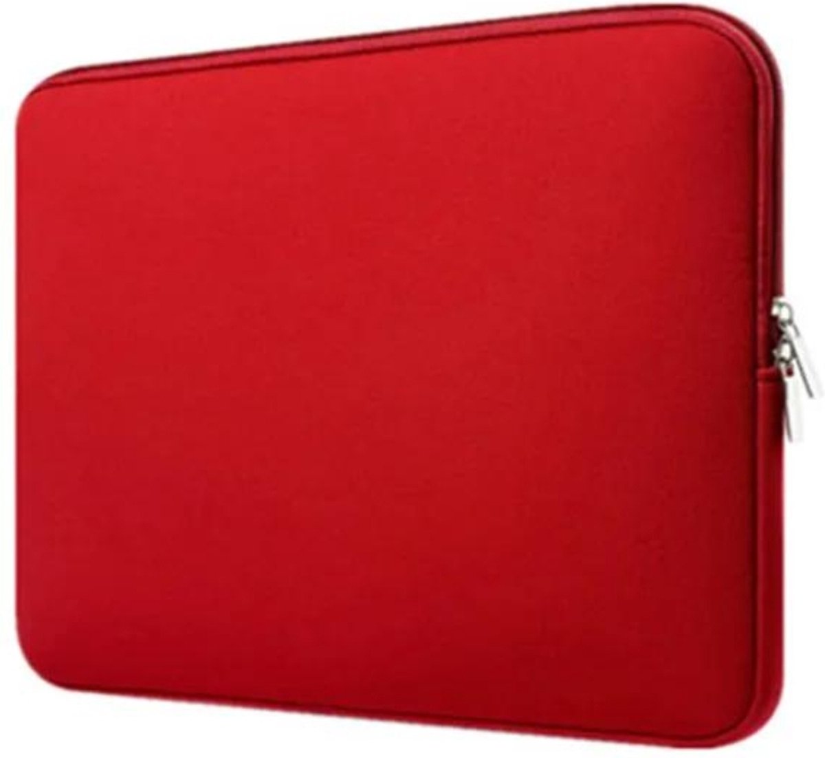 Laptop sleeve 16 inch spatwaterdicht foam dubbel ritssluiting rood