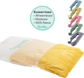 Litollo® Zwangerschapskussen hoes XXL 280cm - Zachte coral fleece stof - Okergeel