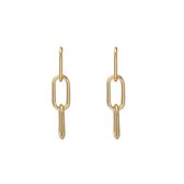 The Jewellery Club - Evi earrings gold - Oorbellen - Dames oorbellen - Stainless steel - Goud - 5 cm lang - 1 cm dik