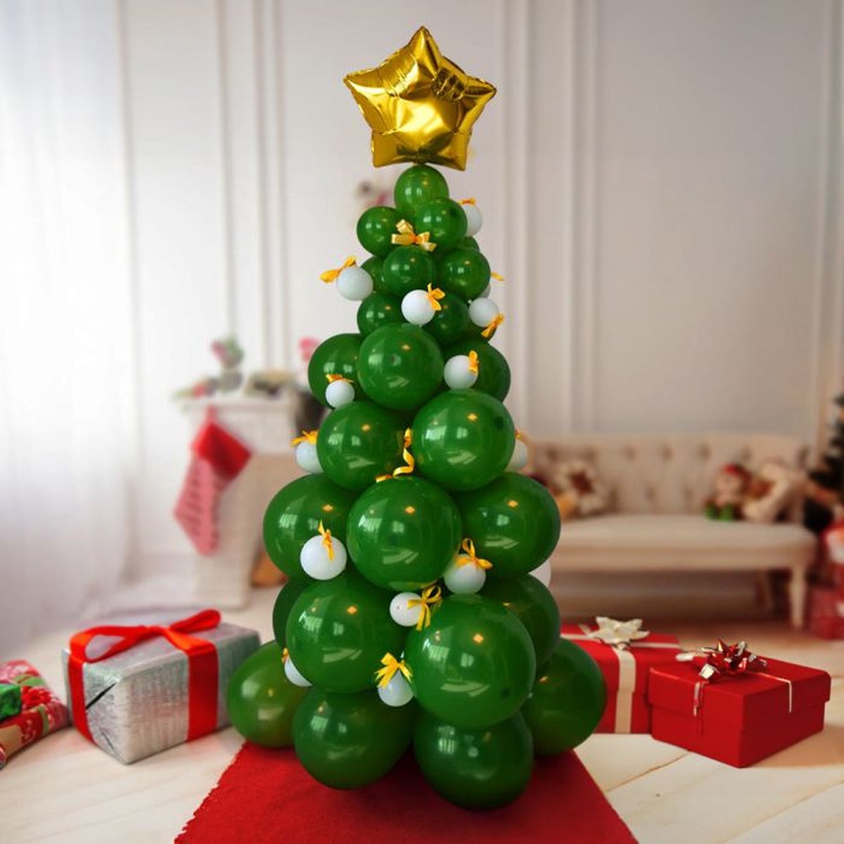Sapin de Noël en Ballons DIY - Décorations de Noël - Sapin de Noël en  Balloon DIY 
