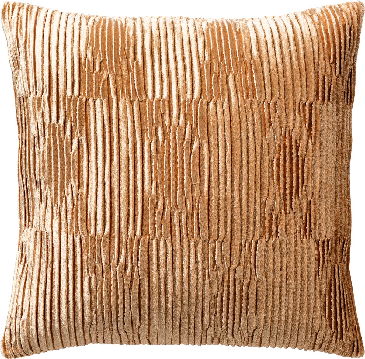 Dutch Decor CLEMENCE - sierkussen 45x45 cm - zachte glans - luxe structuur - Almond Buff - bruin - Inclusief binnenkussen - Luxe kussens voor woonkamer & bank Beige