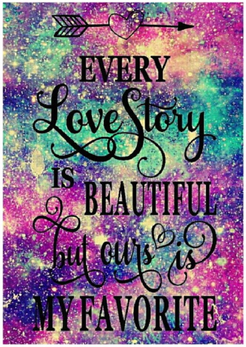 Diamond painting set Tekst - 30x40cm - Every Love Story ....... Kado Tip !!