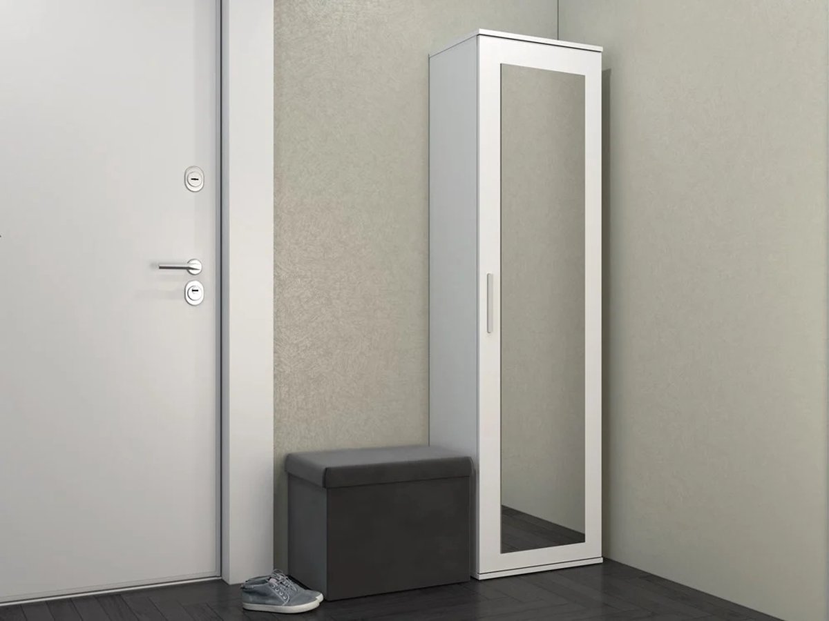 Halmeubel - Hal kast Wit