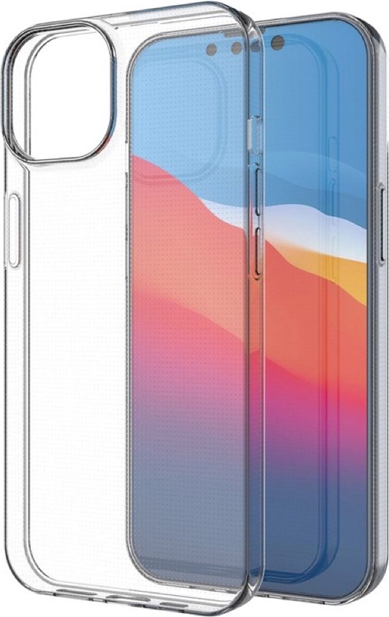 Casecentive Silicone case geschikt voor iPhone 15 Plus transparant