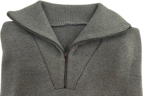 Schippers Pull Fine Tricoté 50% Laine 50% Acryl - Grijs - Taille S