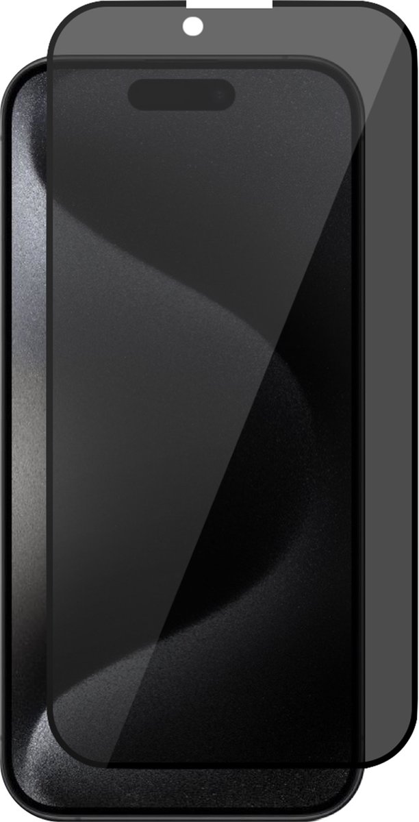 Privacy Screenprotector geschikt voor iPhone 15 Pro Max - Glas Screen Protector FullGuard