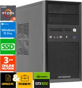 Office Computer - Ryzen 3 - 4096GB SSD - 64GB RAM - GTX 1650 - WX32354 - Windows 11 - ScreenON - Allround Business PC + 5 in 1 Multifuntionele Cardreader + WiFi & Bluetooth