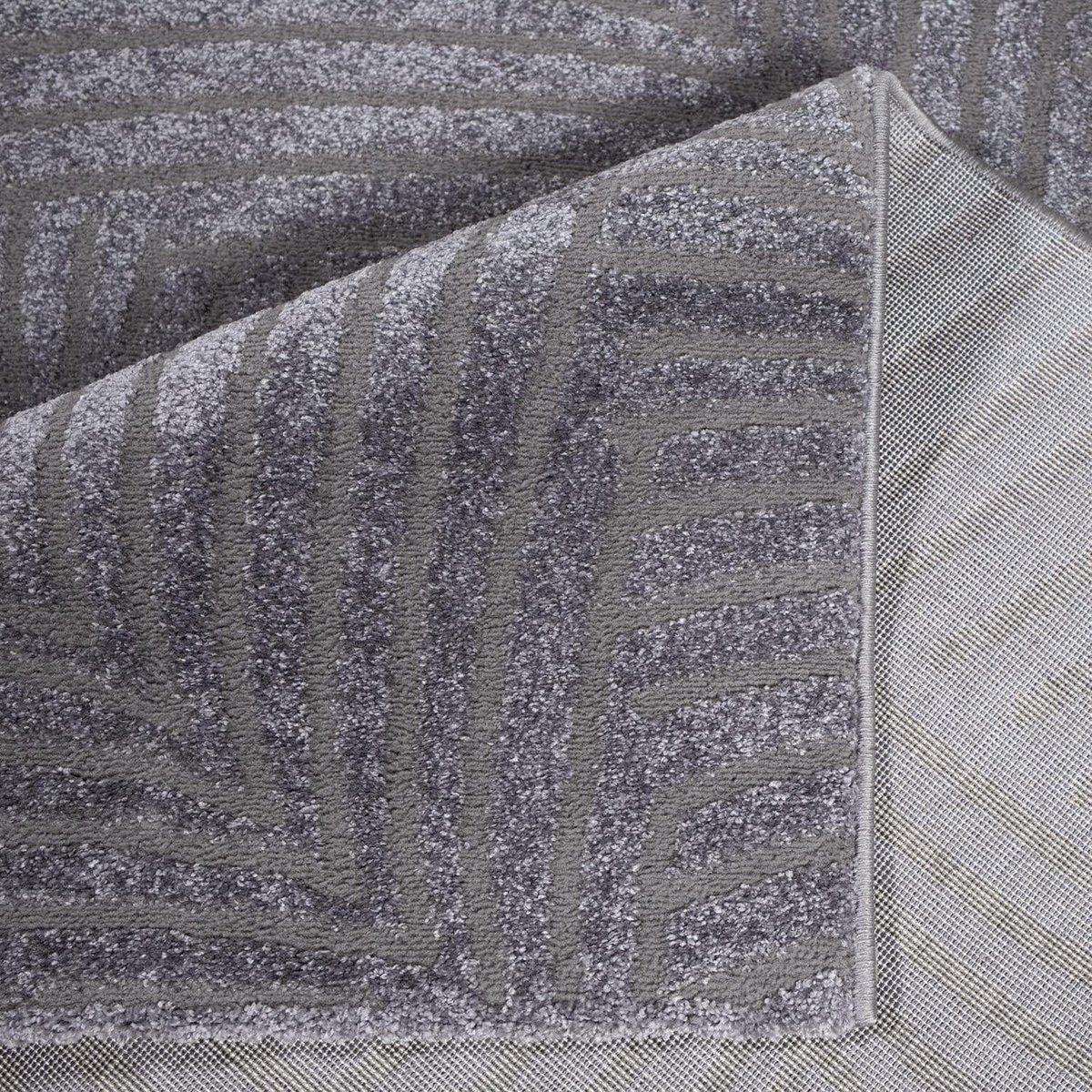 carpet city Vloerkleed gang 80x300 cm - mintgroen, grijs - laagpolig, 3D-effect, glansgaren - geo-patroon, cirkels - moderne tapijtloper slaapkamer, woonkamer, eetkamer