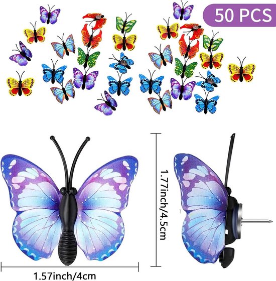 Punaises, 50 Pièces Couleur 3D Épingles Papillon Punaises de
