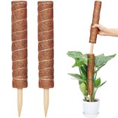 Mossey - Verlengbare mosstok - 2 pack 40cm - Verlengbaar tot 80cm - Plantenstok - Mosstok voor planten - Plantensteun - Mosstok kamerplant