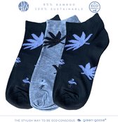 green-goose® Chaussettes en Bamboe pour femme | Taille 36-41 | 4 paires | Noir et blanc | 95% bambou | Doux, respirant et hypoallergénique