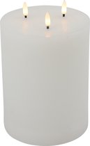 Countryfield - Bougie pilier D15cm ronde LED Lyon blanc L