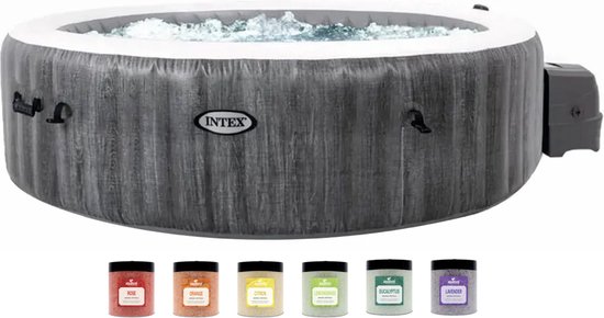 Intex PureSpa Greywood Bubble Deluxe + Aquatural Set Aroma Crystals + WiFi