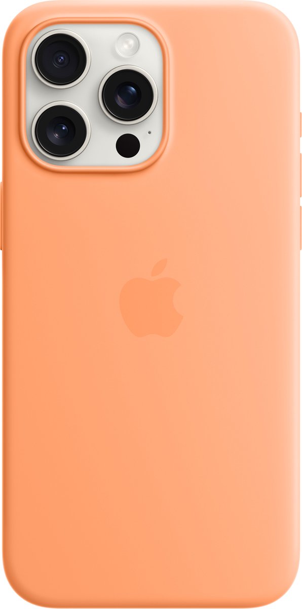 Apple Siliconenhoesje met MagSafe geschikt voor iPhone 15 Pro Max - Orange Sorbet