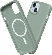 Rhinoshield Solidsuit Hoesje Geschikt voor Apple iPhone 15 Plus | Compatibel met MagSafe | Shockproof Back Cover | Sage Green