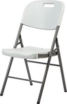 BRASQ Gewatteerde Klapstoel Wit - 45x50x88 cm, opvouwbare stoel FC200