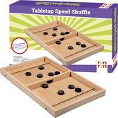 Slingpuck - Speed ​​​​Shuffle - Petit jeu de palets avec palets - Jeu de société en bois avec palets - 40 cm