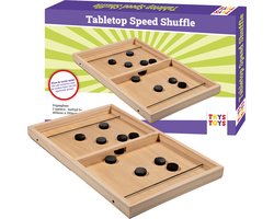 Slingpuck - Speed Shuffle - Sjoelbak klein met Pucks - Houten Bordspel met Pucks - 40 cm