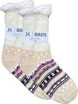 Sukats® Huissokken - Homesocks - Maat 36-41 - Anti-Slip - Fluffy - Dames Huissokken - Slofsokken - Variant 2 - Meerdere Maten en Varianten