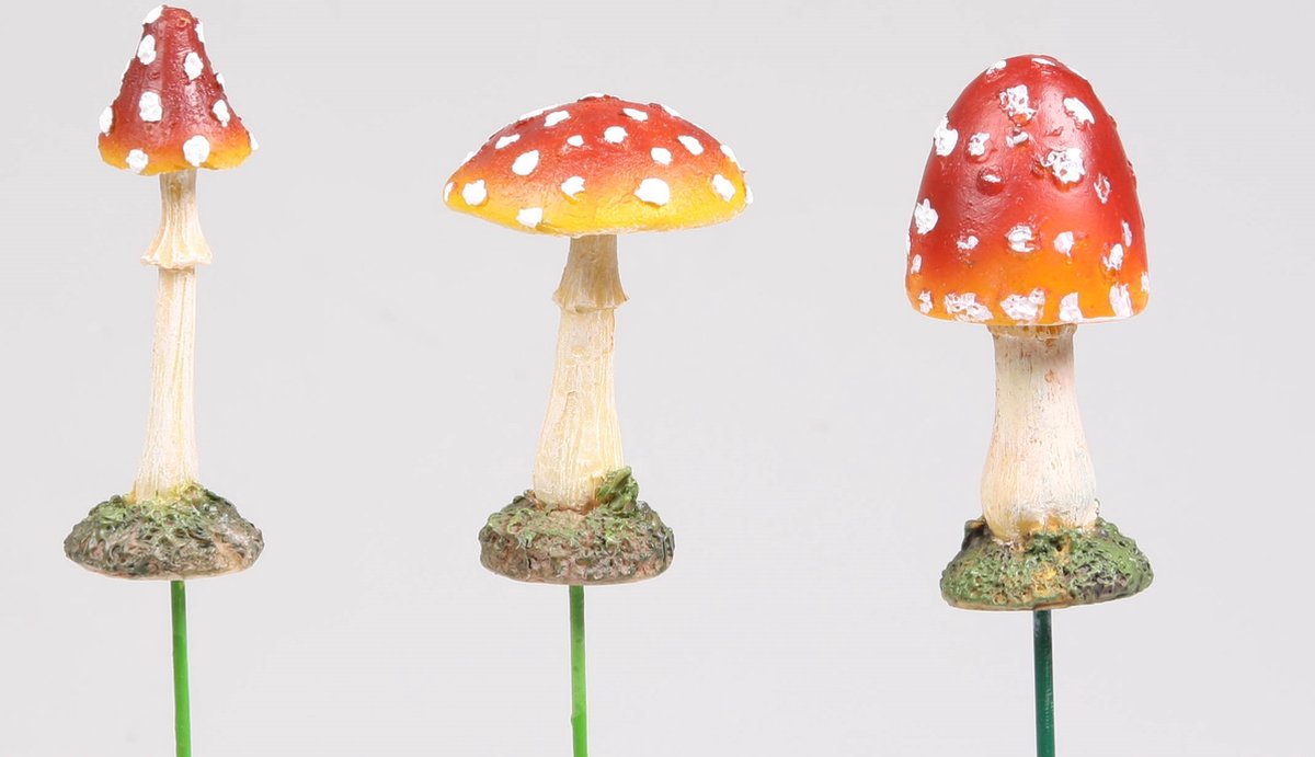 Paddenstoel op stok 7cm