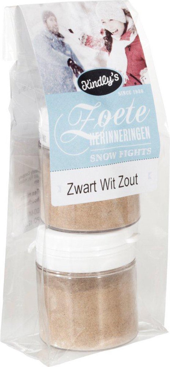 Kindly's Zwart wit potjes zout 30 gram 2 stuks