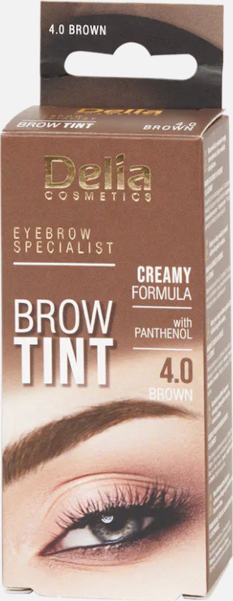 Bol.com Brow Tint - 4.0 brown - Creamy formula - eyebrow specialist - Delia wenkbrauwtint - Delia cosmetics aanbieding
