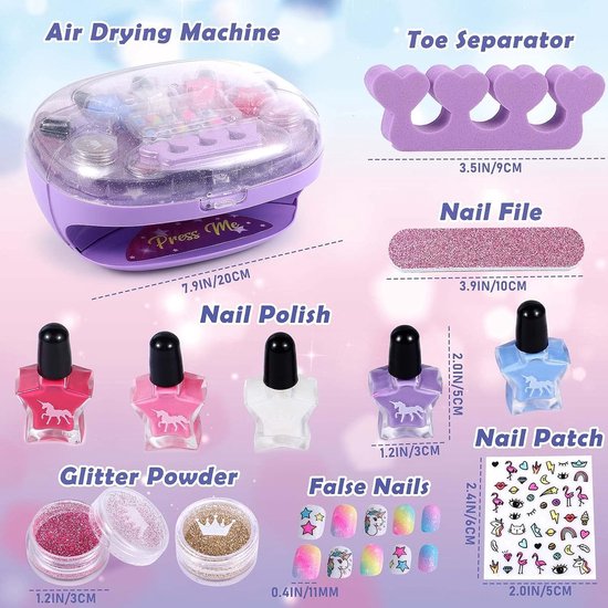 Kids Nail Polish Set for Girls All in One Nail Art Kit Nail