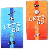Sporthanddoeken - Microvezel - 45 x 90 cm - Handdoek - 2 stuks - Sport - Emoji - Kleur - Sneldrogend - Tennis - Fitness - Sportschool - Yoga