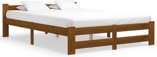 Foto: Vidaxl bedframe massief grenenhout honingbruin 120x200 cm