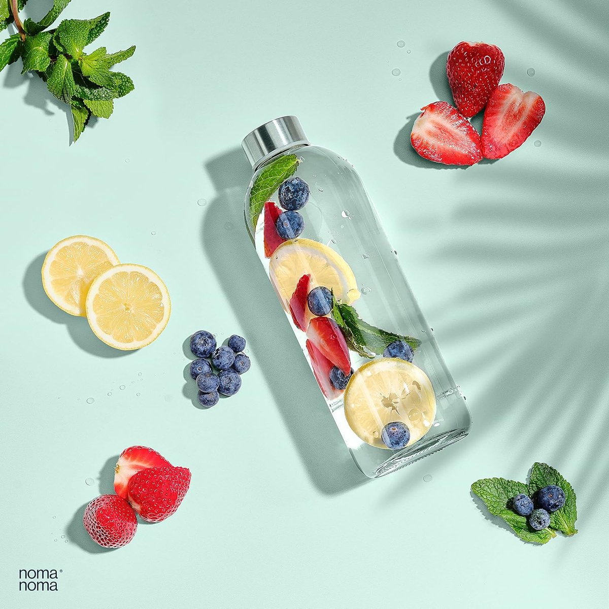 Drinkfles 1 Liter 500 Ml Theefles Met Zeef To Go, Glazen Drinkfles Met  Zeefinzet Waterfles Kristal