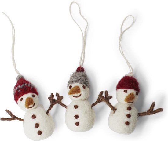 Topini Natalizi In Feltro Fatto A Mano - Decorazione Invernale 15 Cm Con Sciarpa E Gonna - Foto 3